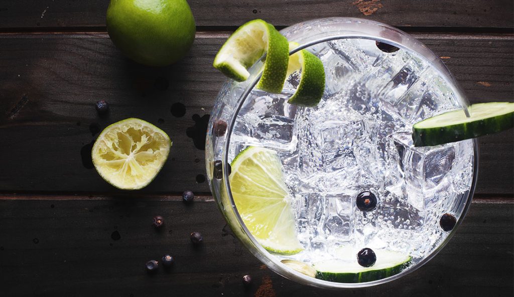 De gin tonic cocktail spiegelau